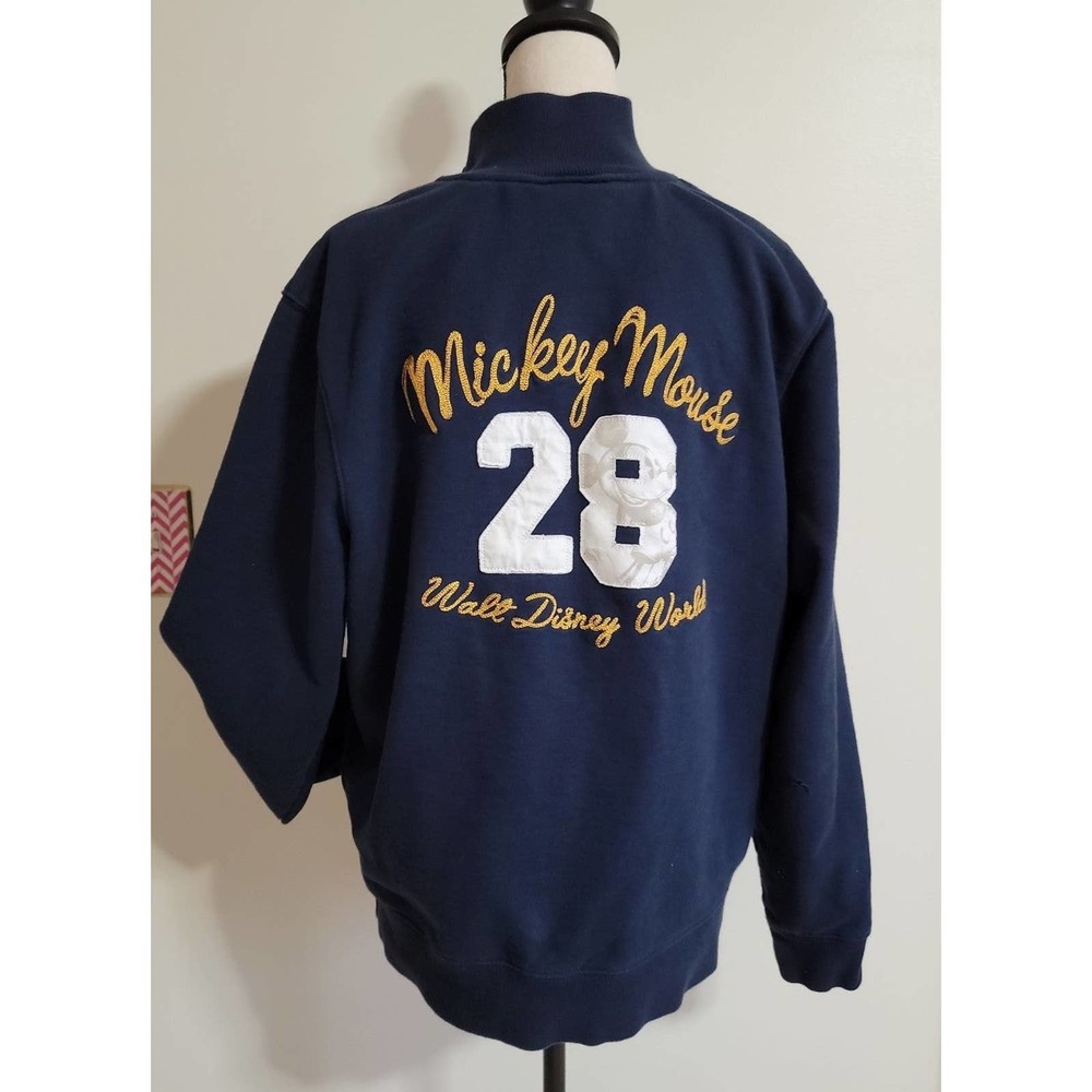 Walt Disney Navy Full Zip Mickey Mouse Sz XL